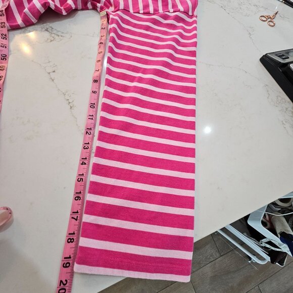 J. Crew Cropped Fit Top XL Striped Cotton Pink White Nautical Knit - Picture 9 of 9